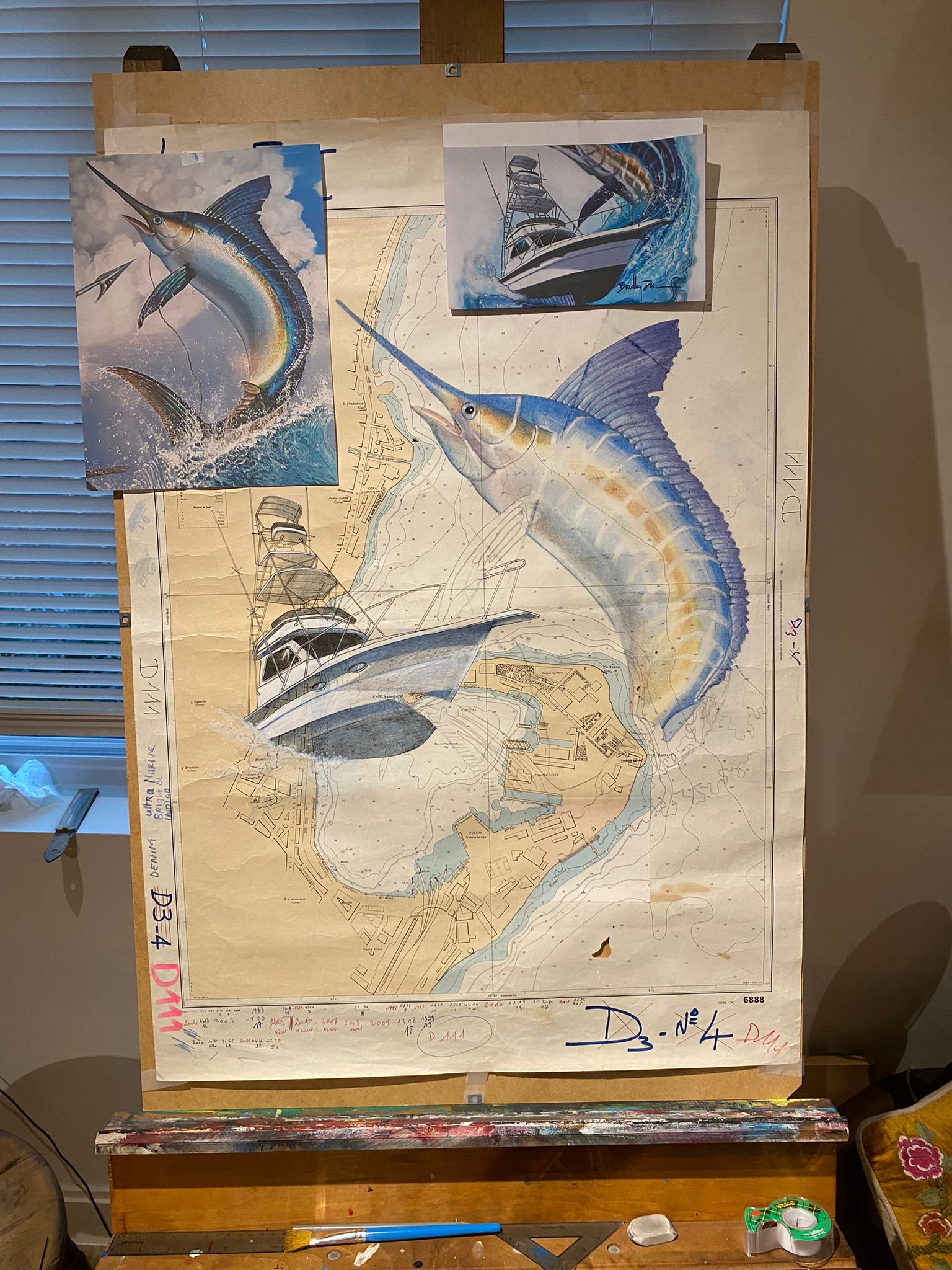 Work in progress marlin and sportfisher nautical chart