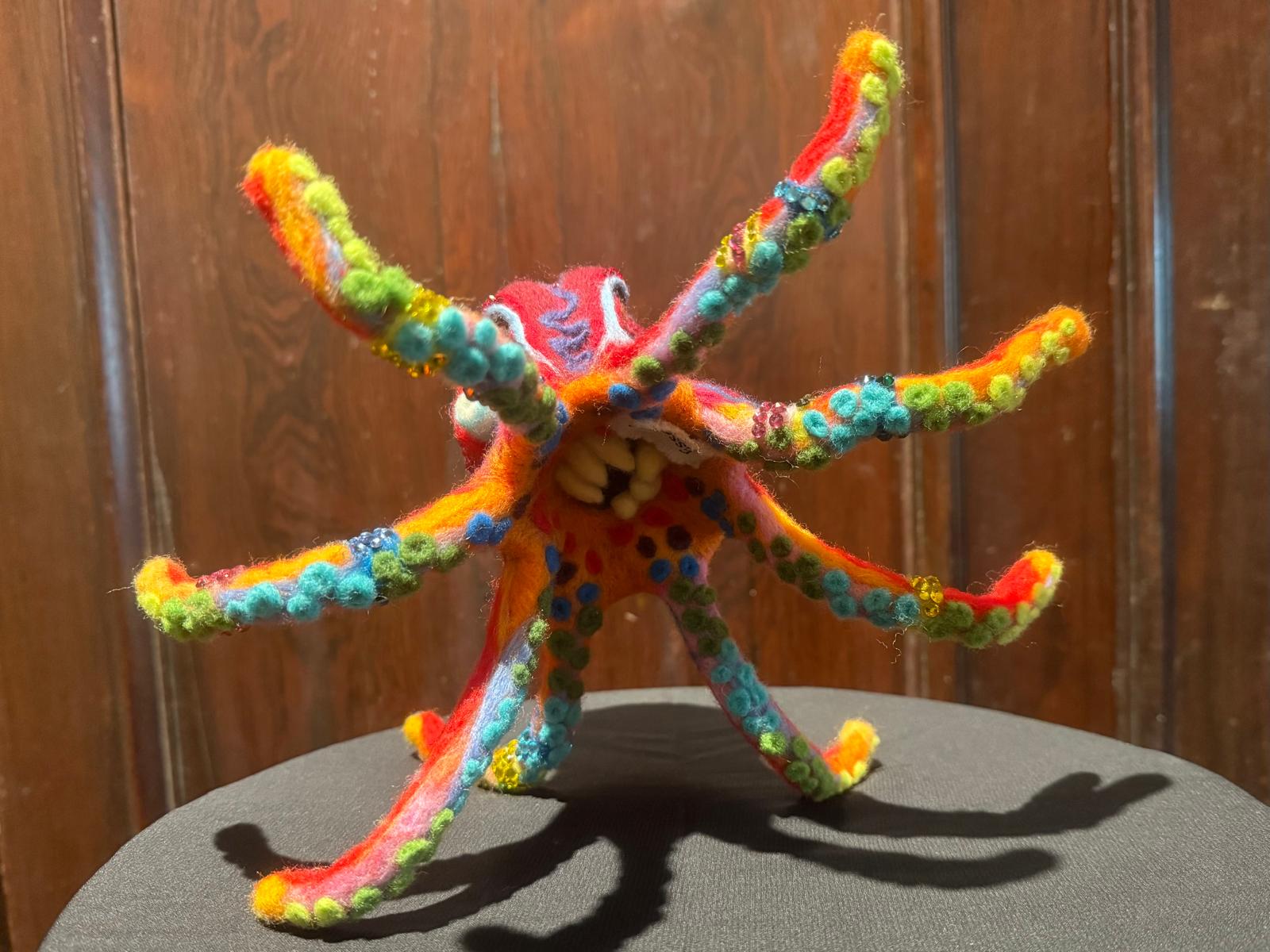 Jewel of the Deep: Radiant Coral Octopus