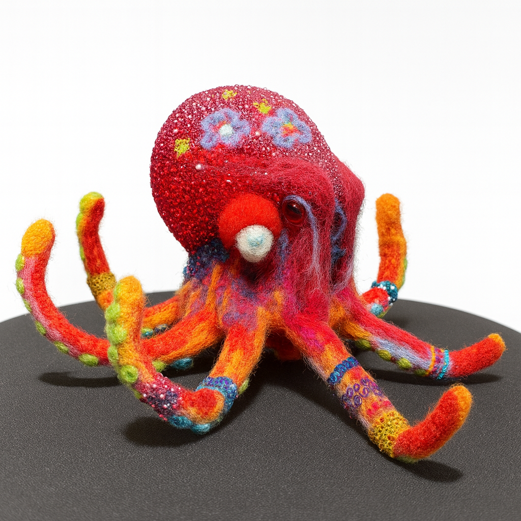 Jewel of the Deep: Radiant Coral Octopus